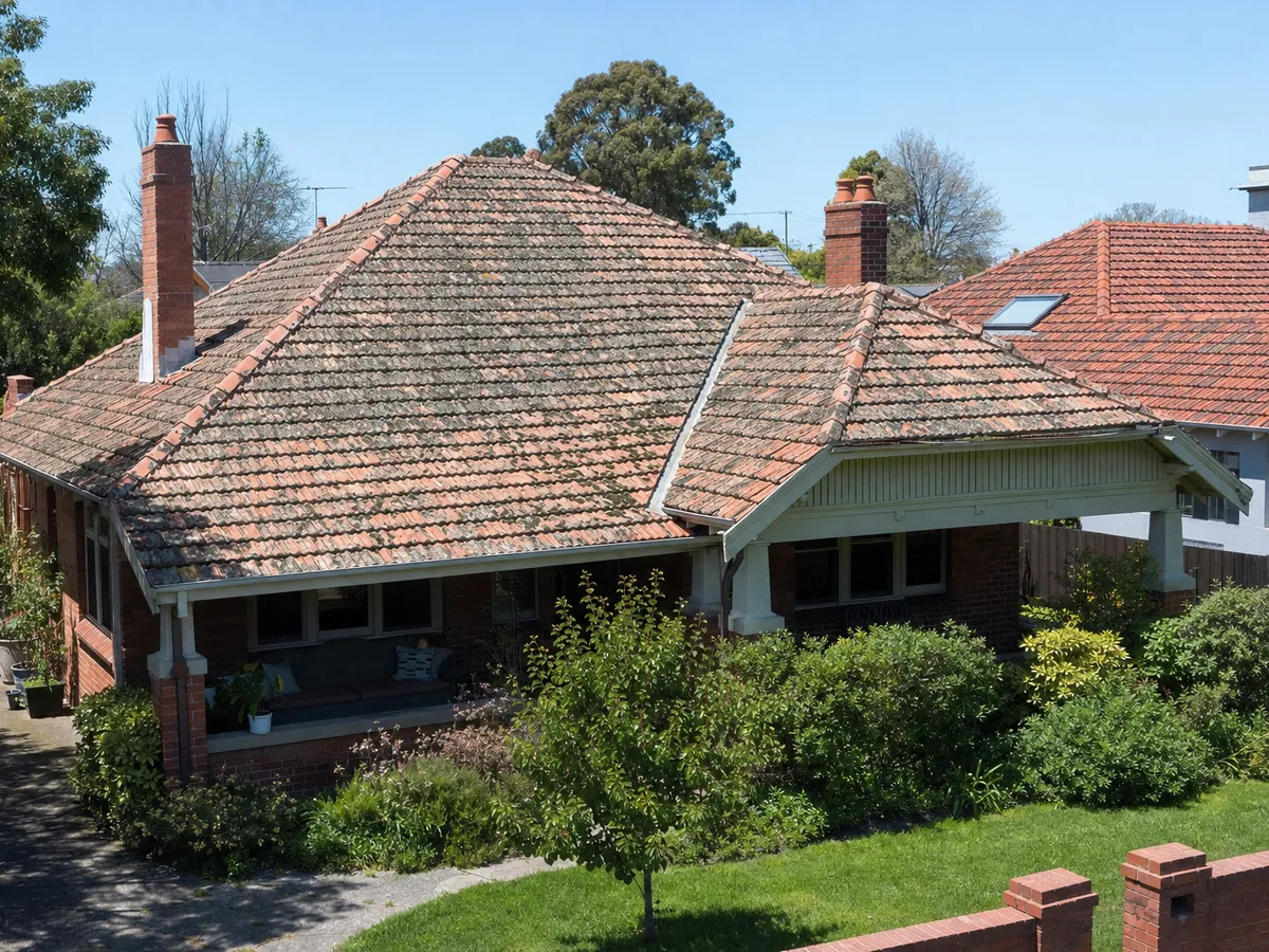 Terracotta Roof Restoration in Northern Suburbs — before