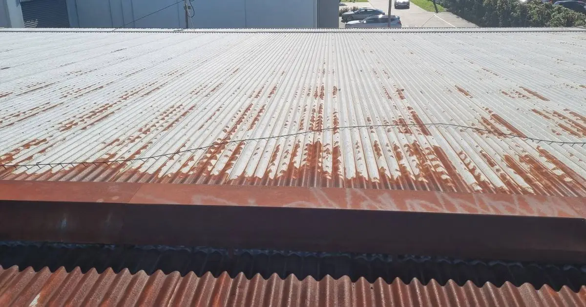 Rusted Metal Roof Restoration in Completed client project — before